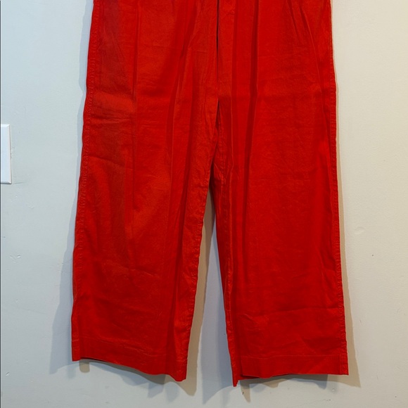 Athleta Red Paradise Linen Blend Mid Rise Wide Leg Flowy Resortwear Pants, Small - Picture 7 of 16
